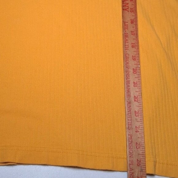 Vintage 1990s Tommy Jeans Shirt Men L Ribbed Knit Gold Long Sleeve V Neck - Picture 6 of 9